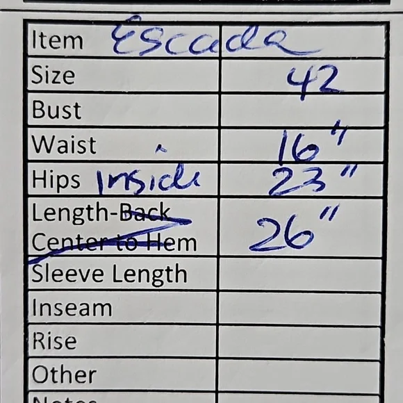 Escada black floral flowy skirt-42 - Picture 9 of 9